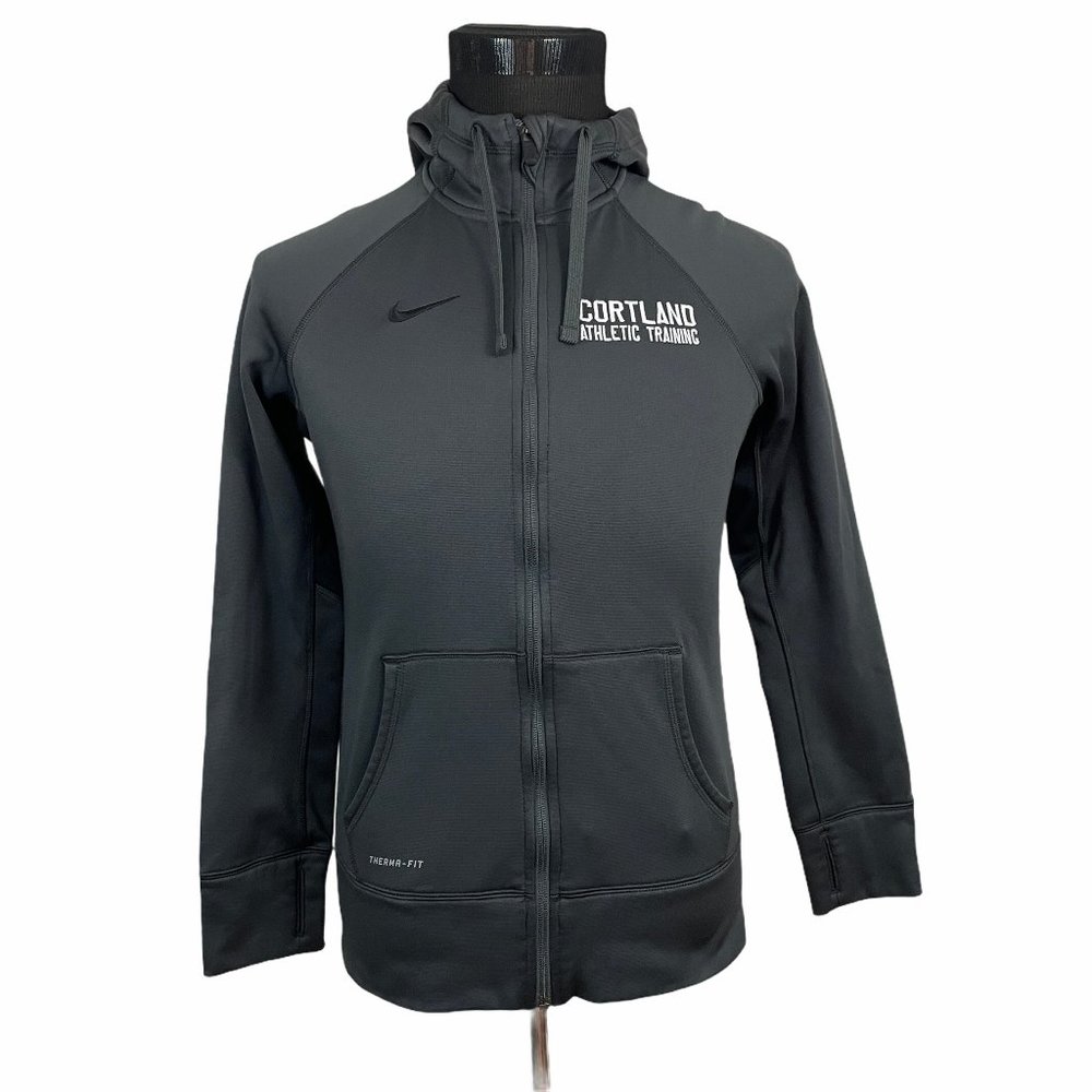 Nike Women's Therma-Fit Grey Full Zip Athletic Jacket Medium Cortland Athletic - Picture 2 of 8